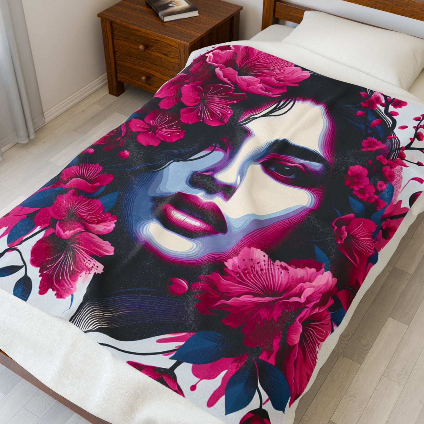 Floral Splendor - Plush Blanket