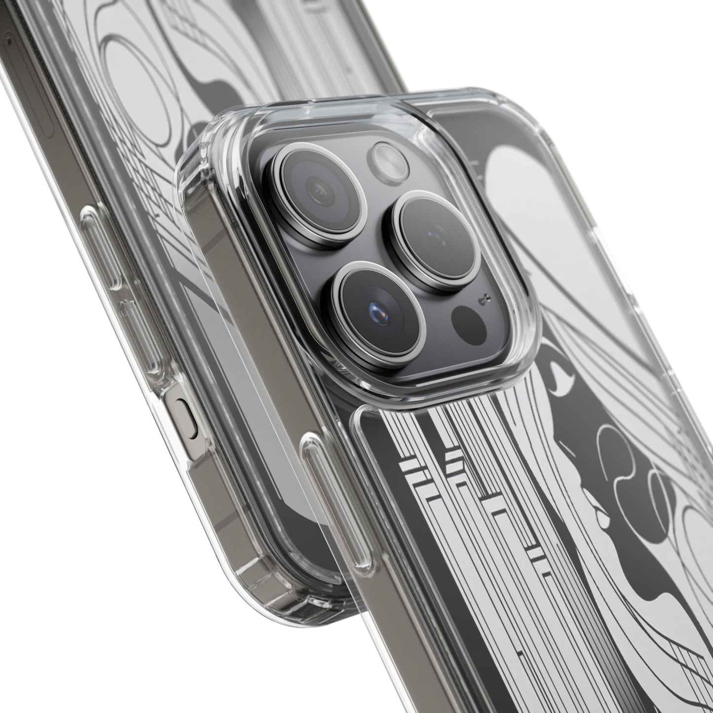 Transparent Silhouette of a Modern Vision Iphone Case Compatible With Iphone 16 15 14 - Clear Phone Cover