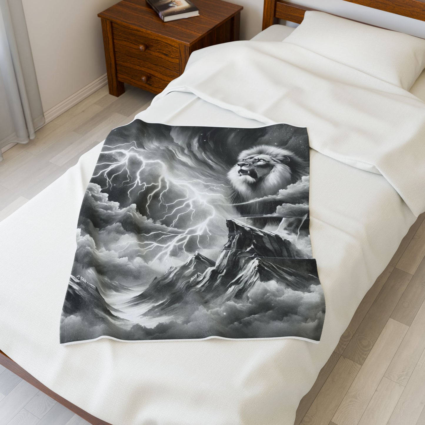 Majestic Roar of the Storm - Plush Blanket