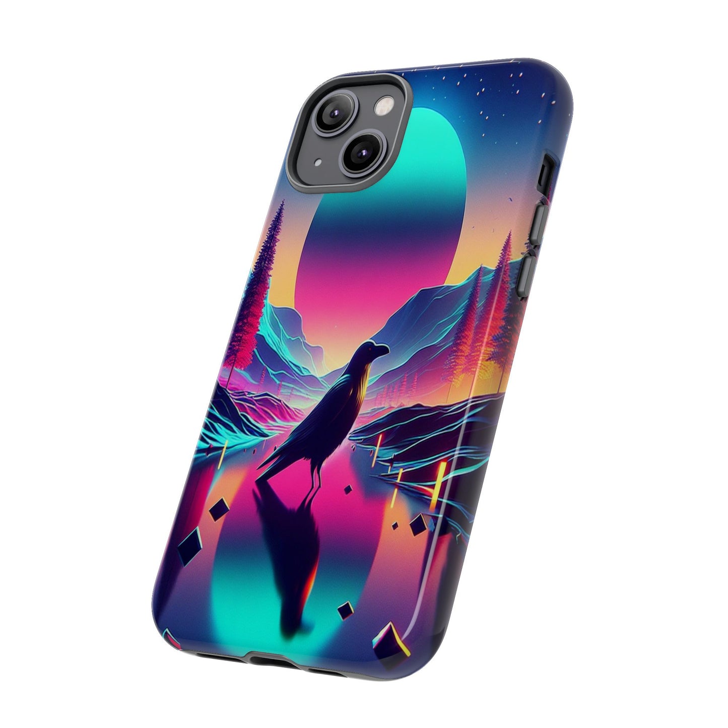 Celestial Horizon with Raven - Phone Case