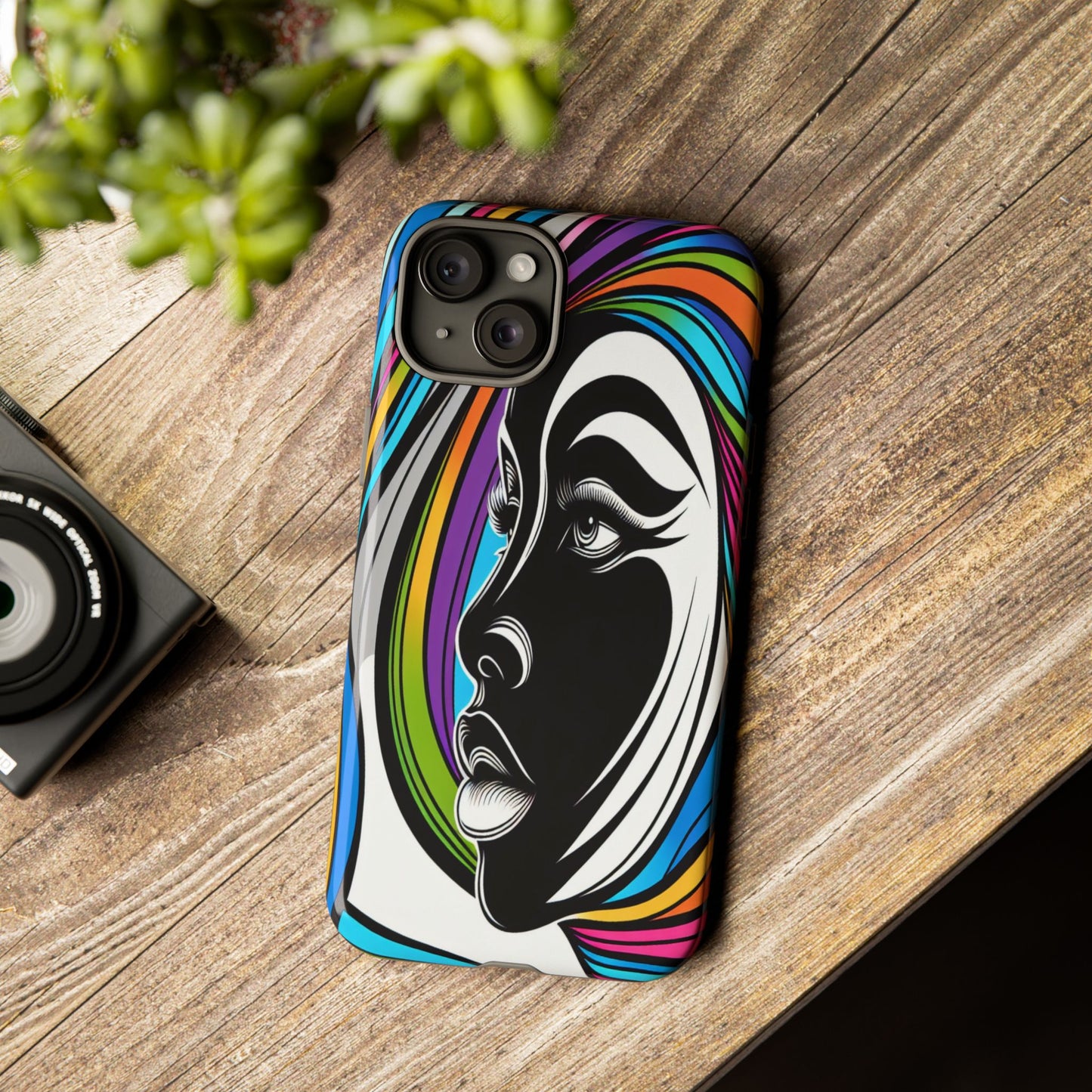 Colorful Portrait Fusion - Phone Case