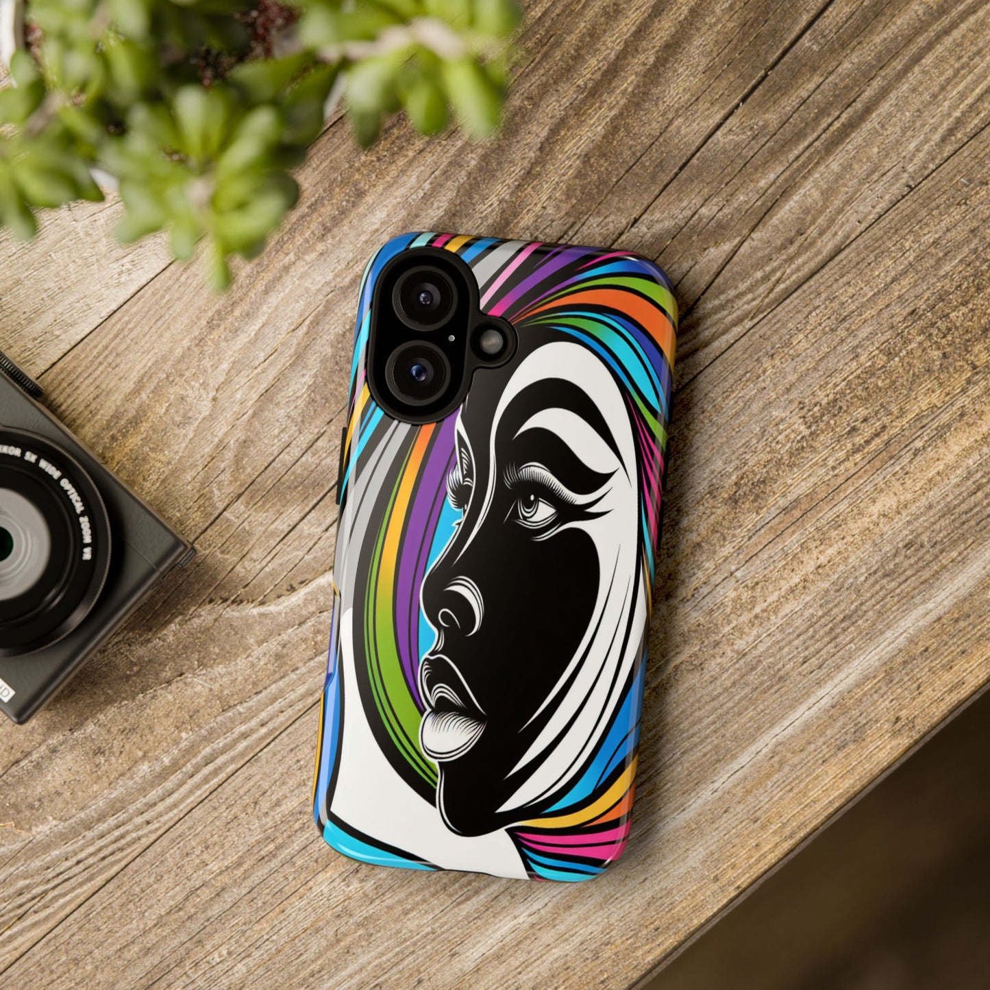 Colorful Portrait Fusion - Phone Case