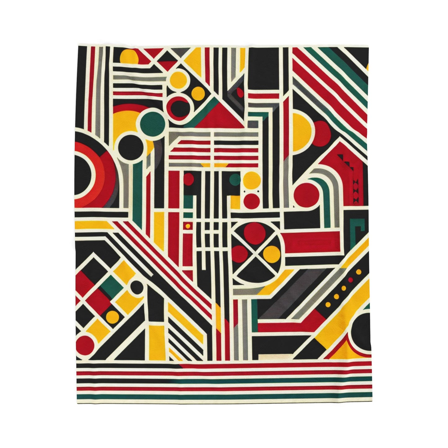 Rhythmic Geometry - Plush Blanket