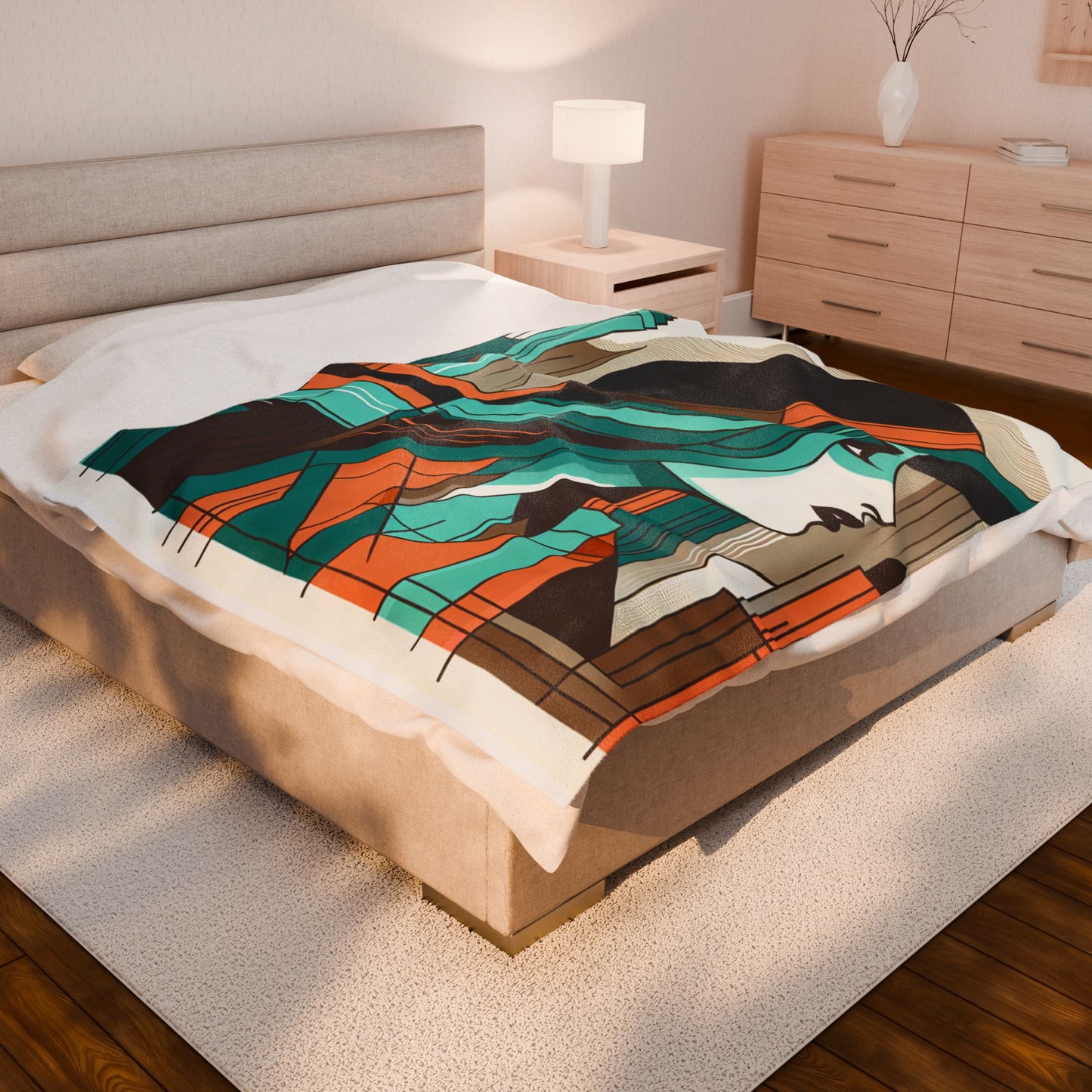 City Silhouette in Motion - Plush Blanket