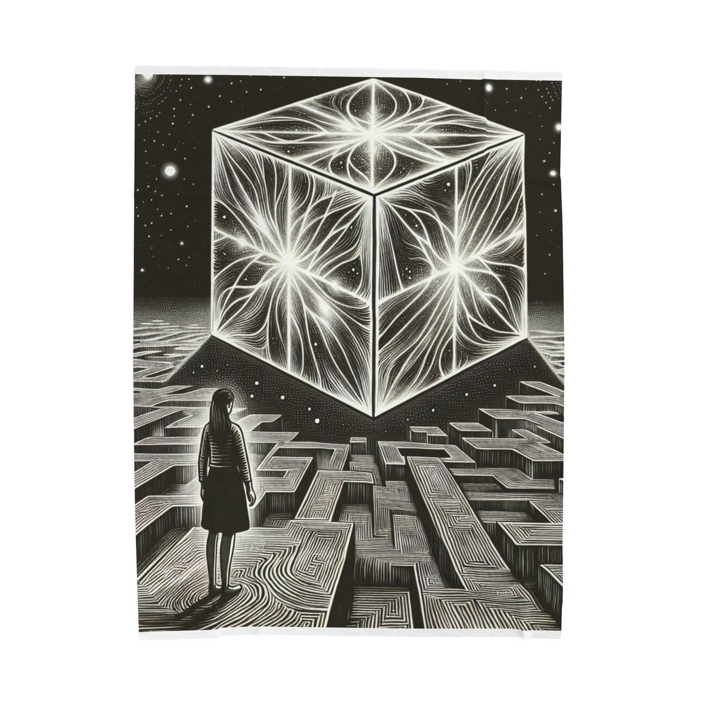 In the Labyrinth of the Mind - Plush Blanket