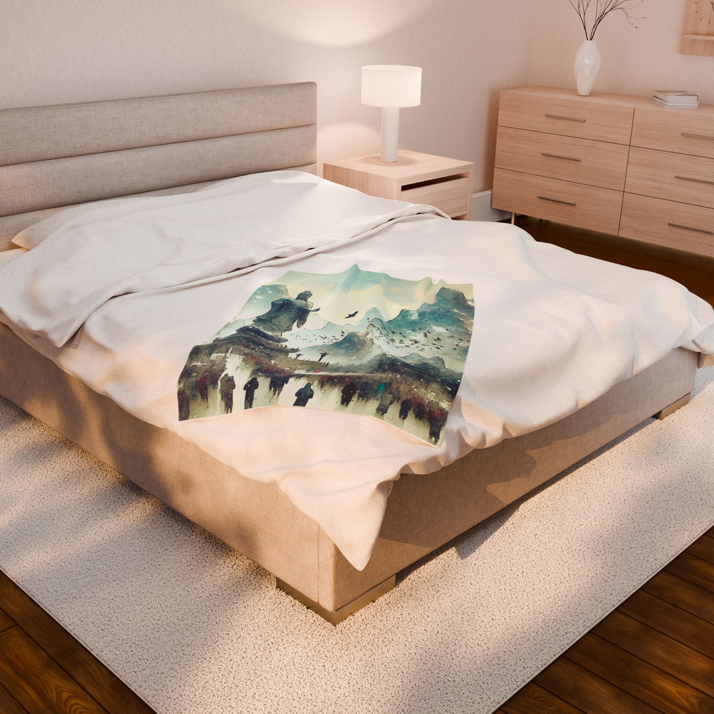 Pilgrimage of Tranquility - Plush Blanket