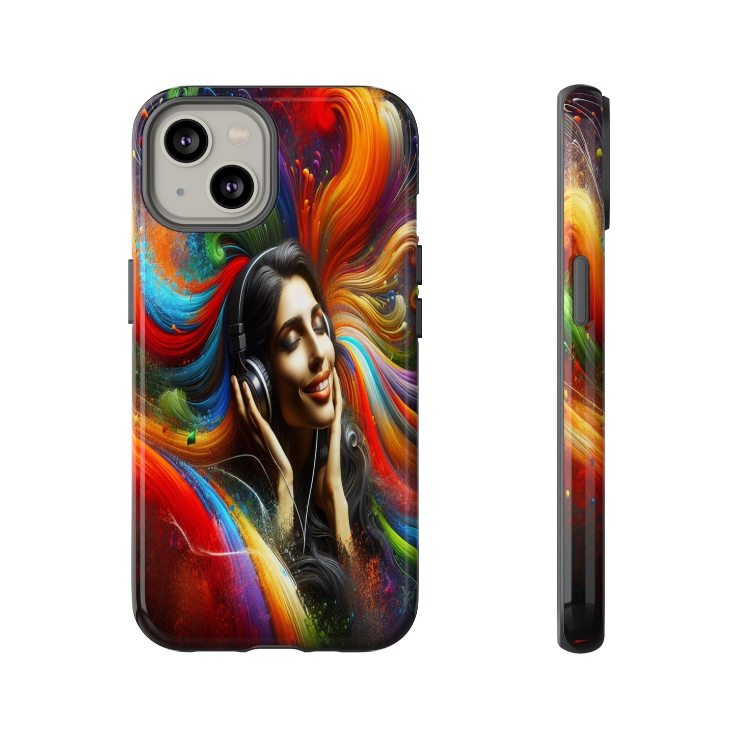 Protective Harmony in Color and Sound Iphone Case Compatible With Iphone 16 15 14 - Phone Cover
