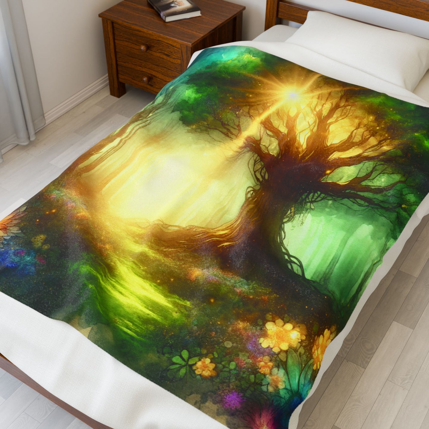 Enlightened Wilderness Gleam - Plush Blanket