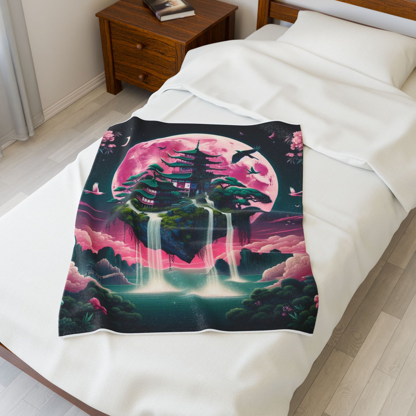Floating Sanctuary in the Sky - Plush Blanket