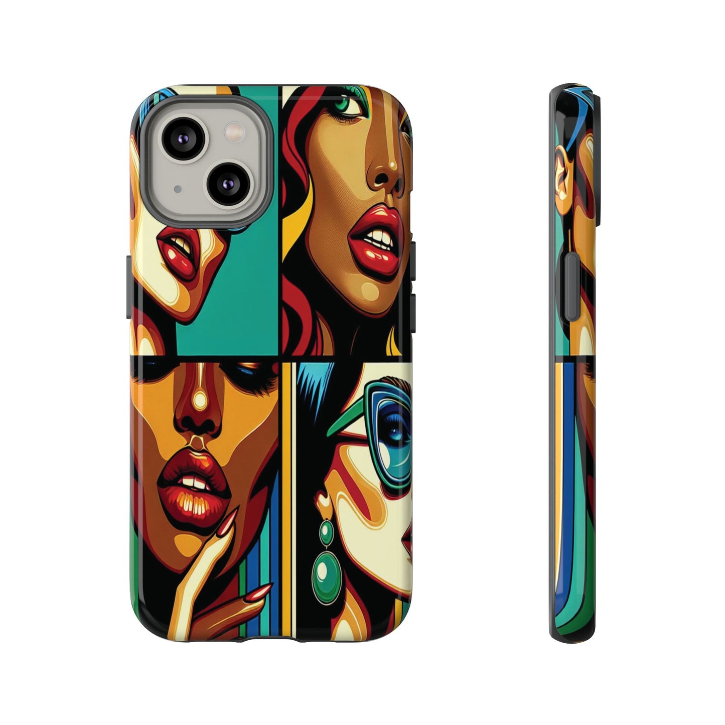 Protective Pop Art Expressions Iphone Case Compatible With Iphone 16 15 14 - Iphone Cover