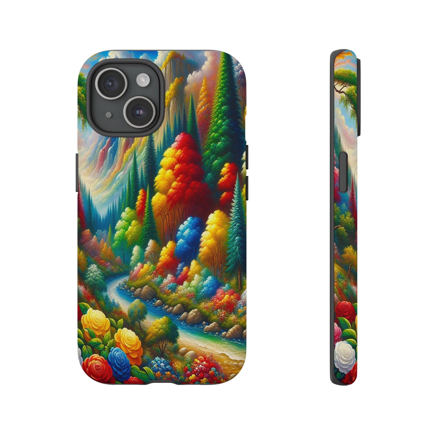 Custom ProtectiveColorful Nature ParadiseIphone Case Compatible With Iphone 16 15 14 - Phone Cover