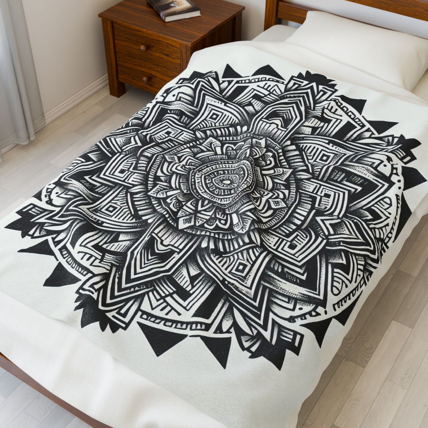 Intricate Zen Mandala- Plush Blanket
