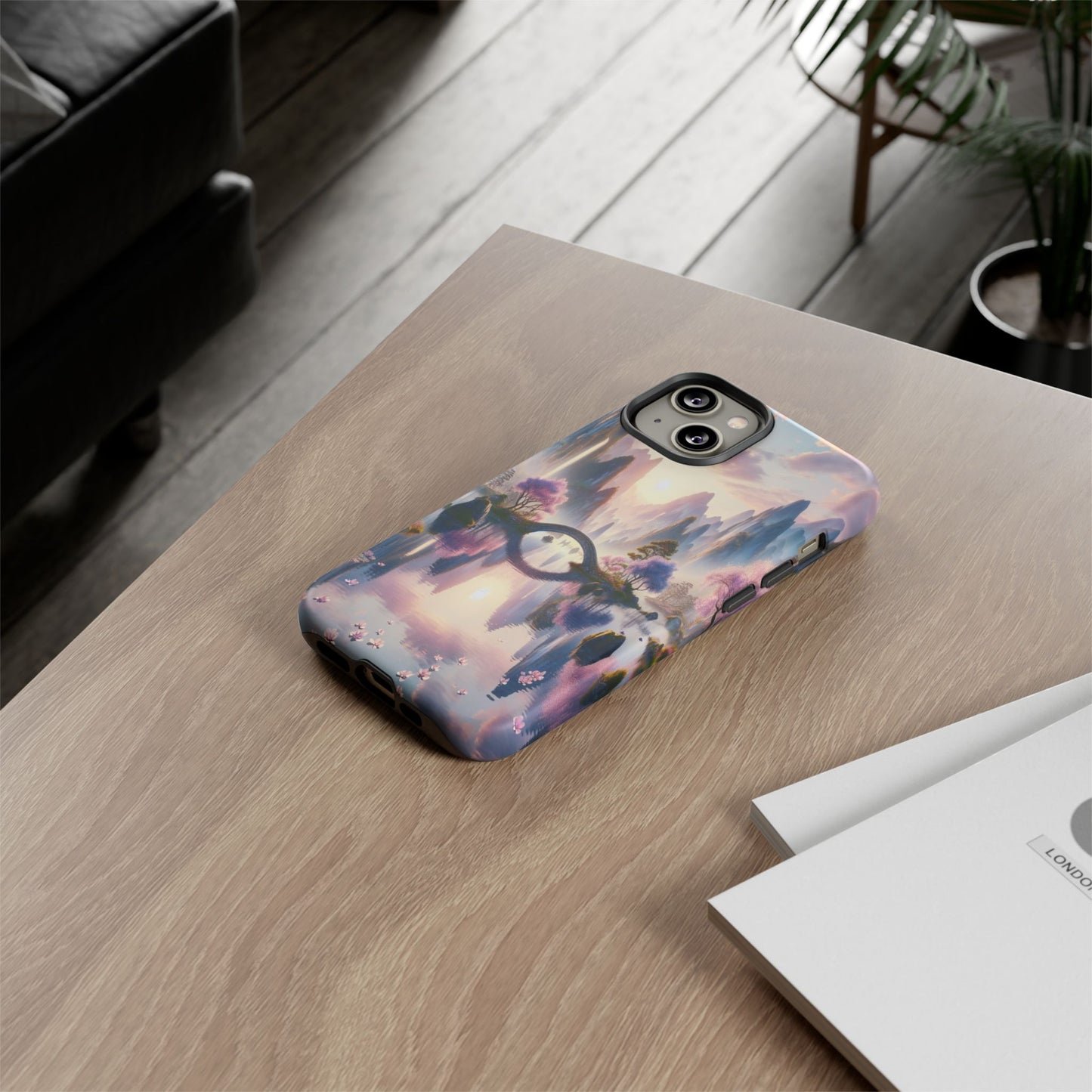 Ethereal Landscape Ablaze with Color - Phone Case