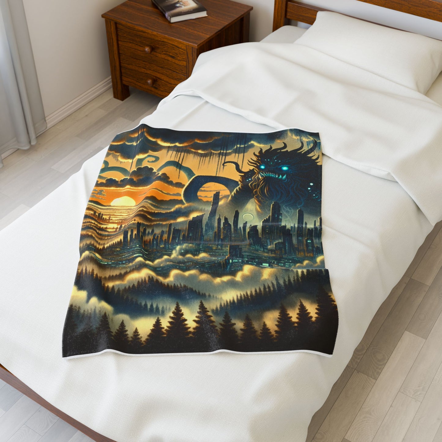 Majestic Beast at Dawn - Plush Blanket