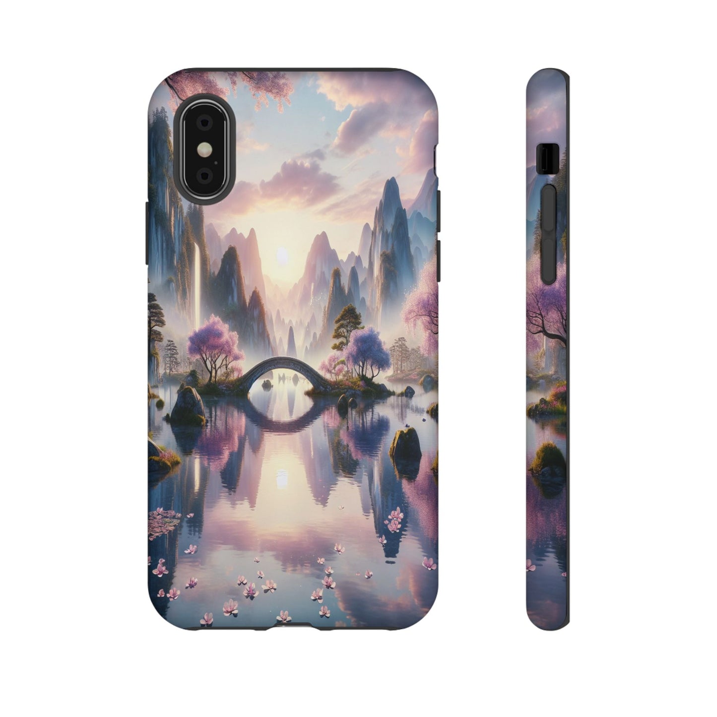 Ethereal Landscape Ablaze with Color - Phone Case