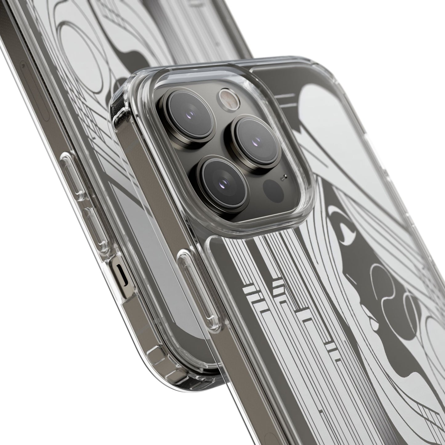 Transparent Silhouette of a Modern Vision Iphone Case Compatible With Iphone 16 15 14 - Clear Phone Cover