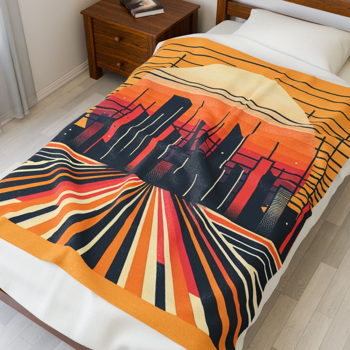City Lines at Dawn - Plush Blanket