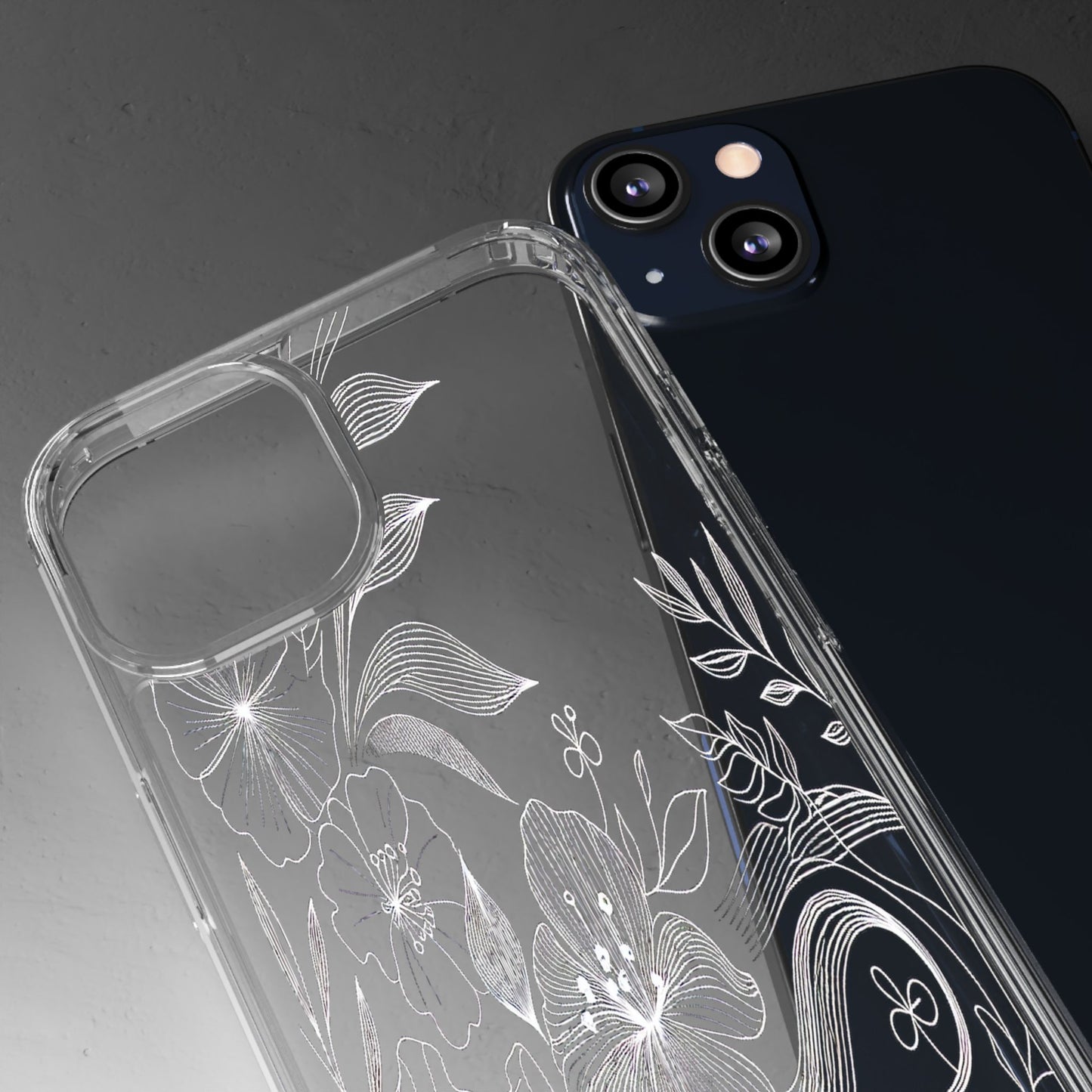 Transparent Petals in Motion Iphone Case Compatible With Iphone 16 15 14 - Clear Phone Cover