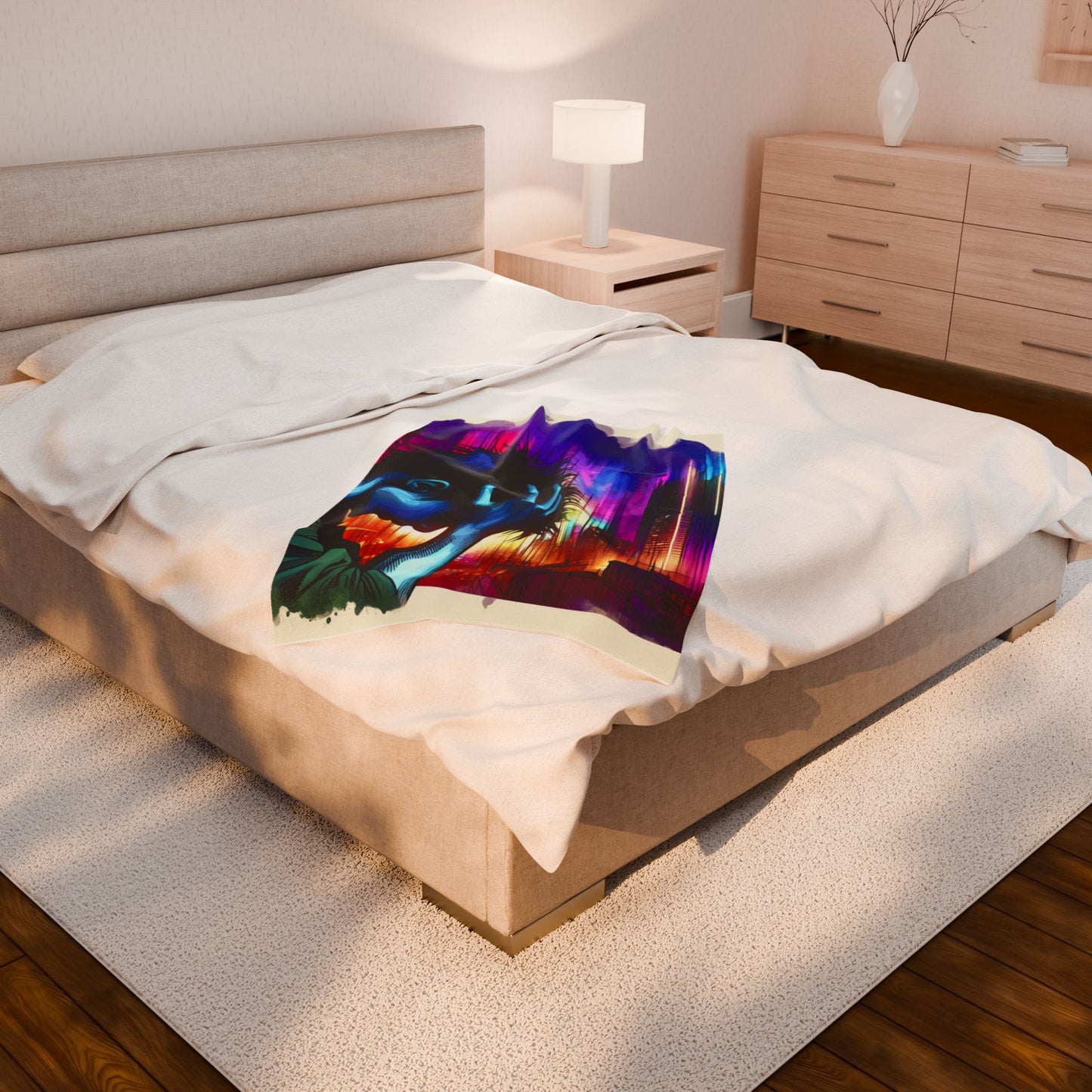 City Lights Contemplation - Plush Blanket