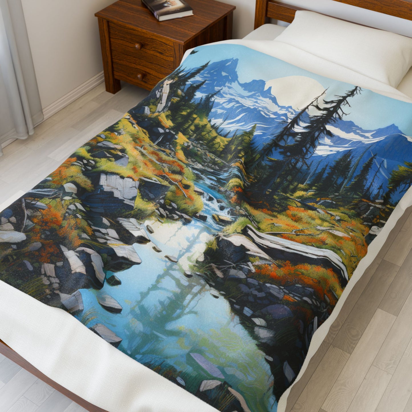 Alpine Solitude at Dawn- Plush Blanket