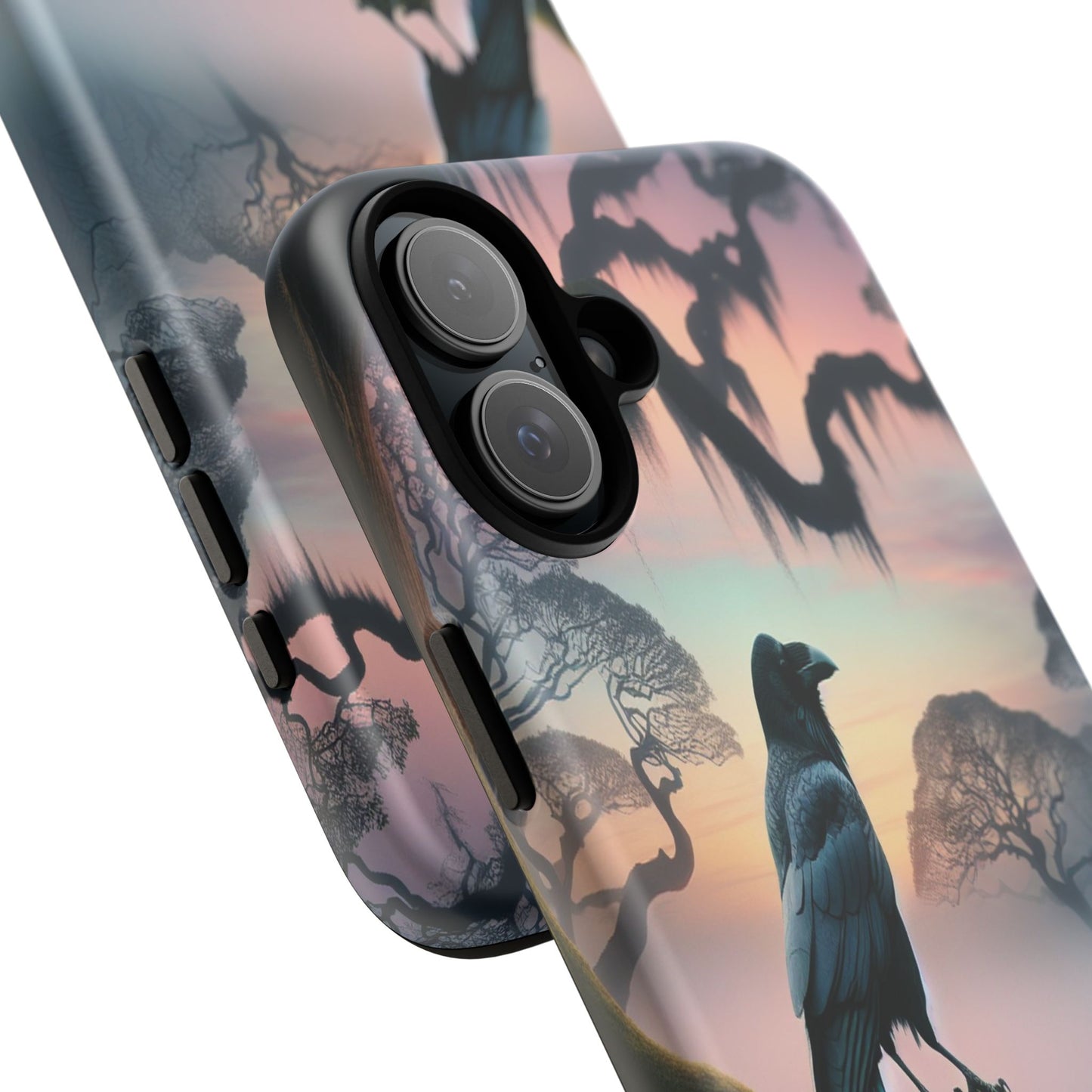 Raven in the Misty Forest - Phone Case