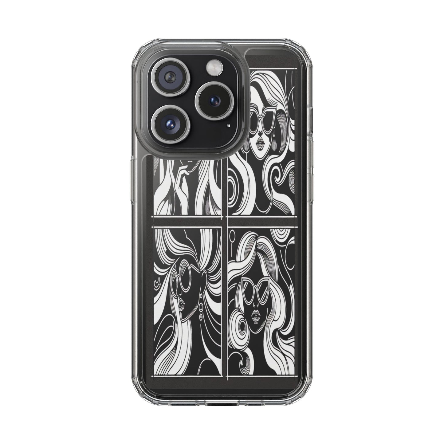 Transparent Chic Visionaries Iphone Case Compatible With Iphone 16 15 14 - Clear Phone Cover