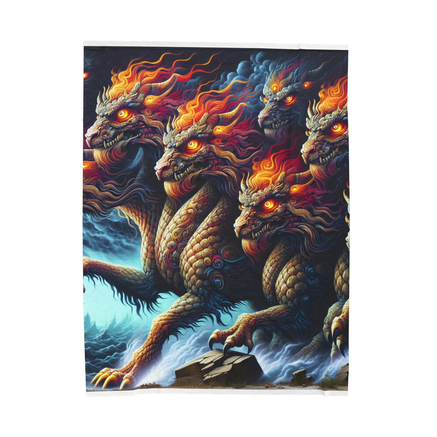 Fires of the Mythical Guardians - Plush Blanket