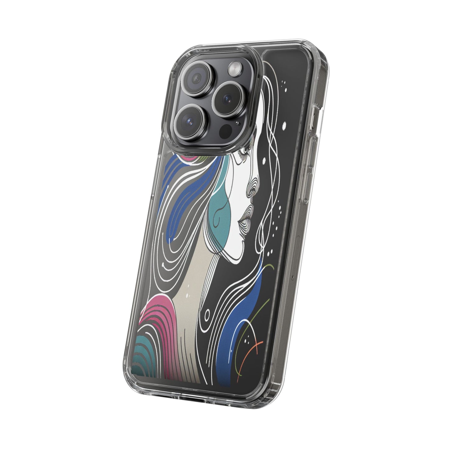 Transparent Portrait of Imagination Iphone Case Compatible With Iphone 16 15 14 - Clear Phone Cover