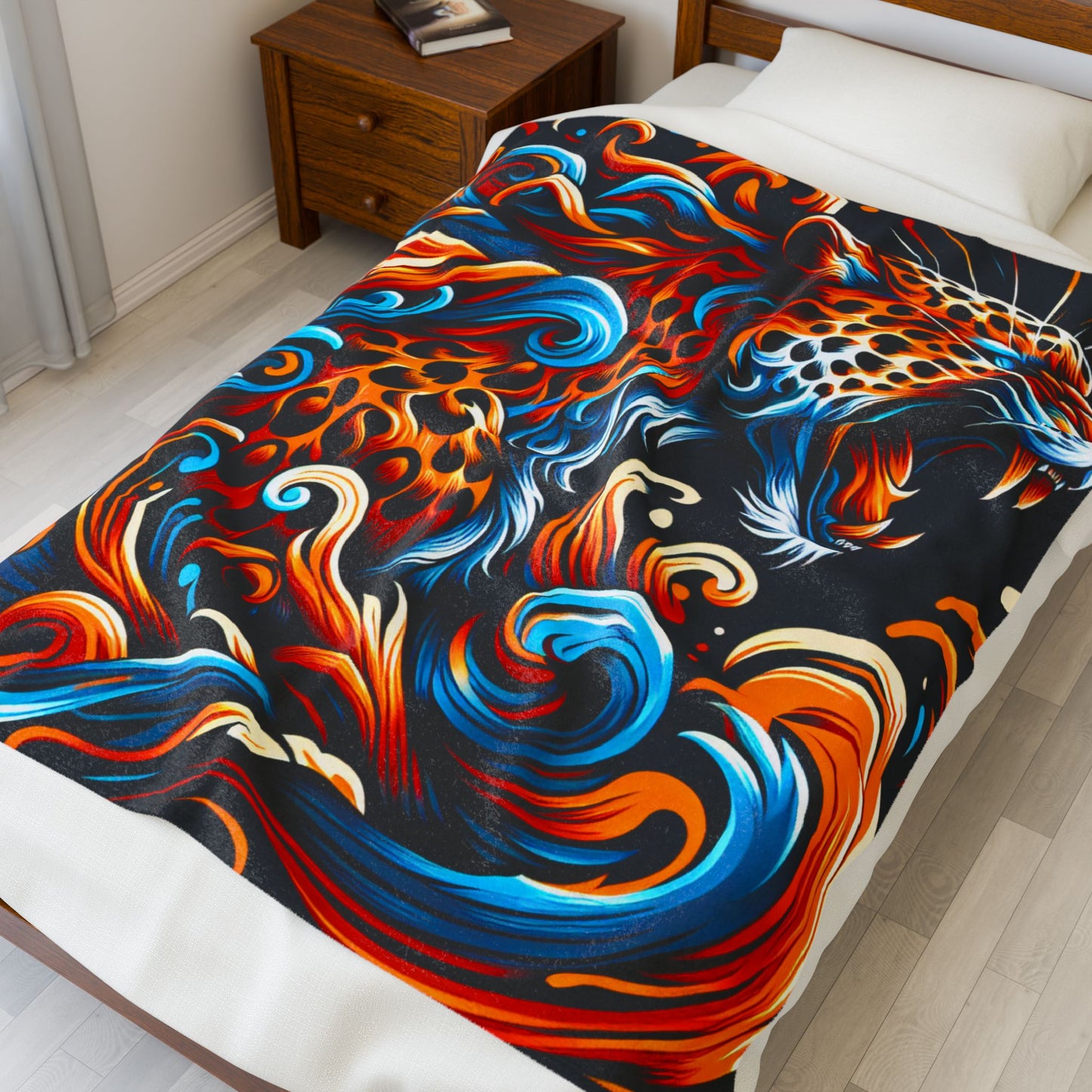 Fierce Majesty in Motion - Plush Blanket