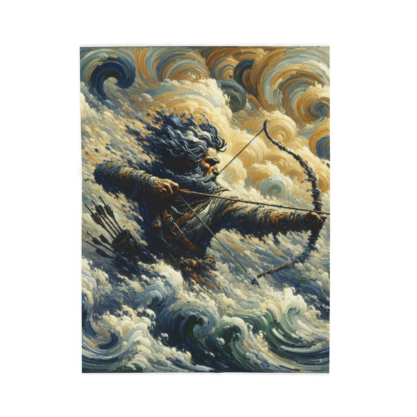 Stormy Archer at Sea - Plush Blanket