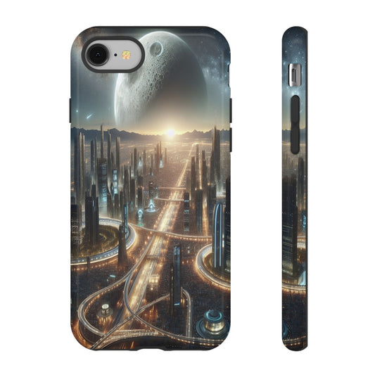 Protective Celestial Cityscape Iphone Case Compatible With Iphone 16 15 14 - Phone Cover