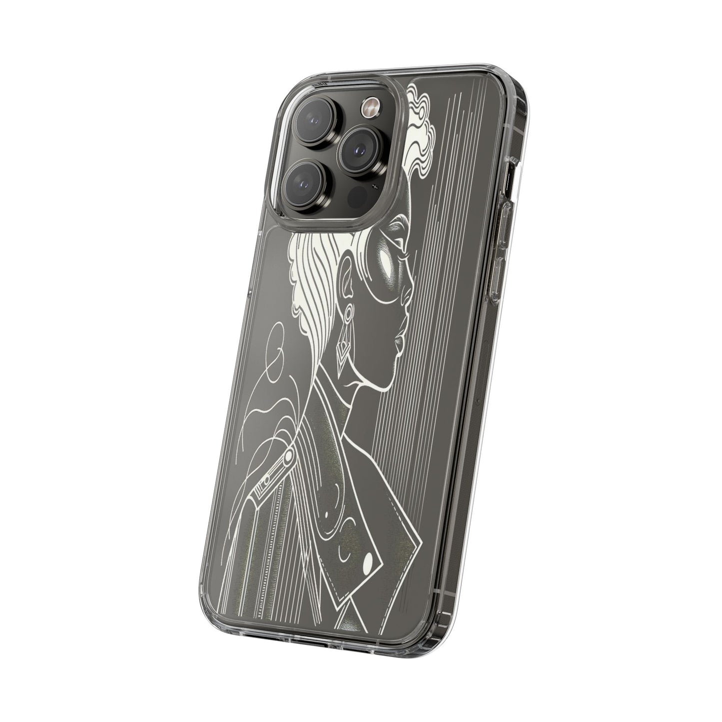 Transparent Eloquent Contours Iphone Case Compatible With Iphone 16 15 14 - Clear Phone Cover