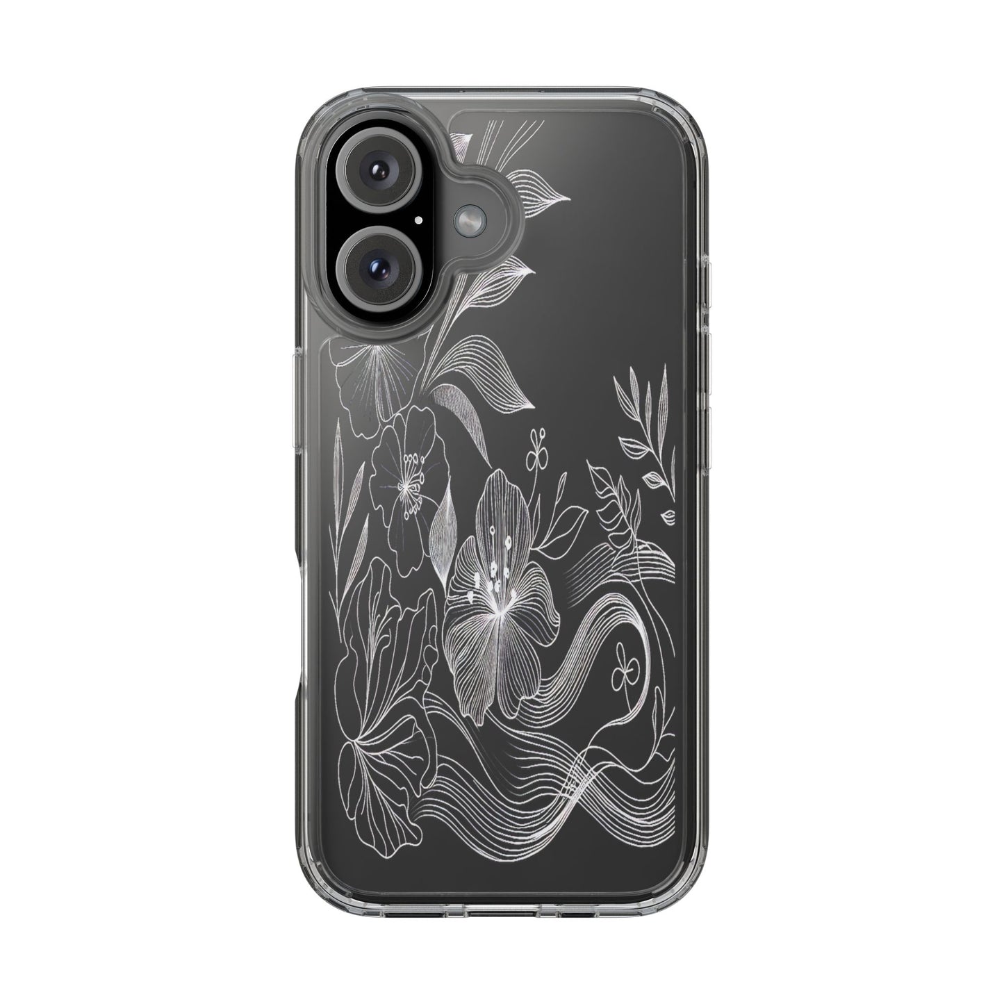 Transparent Petals in Motion Iphone Case Compatible With Iphone 16 15 14 - Clear Phone Cover