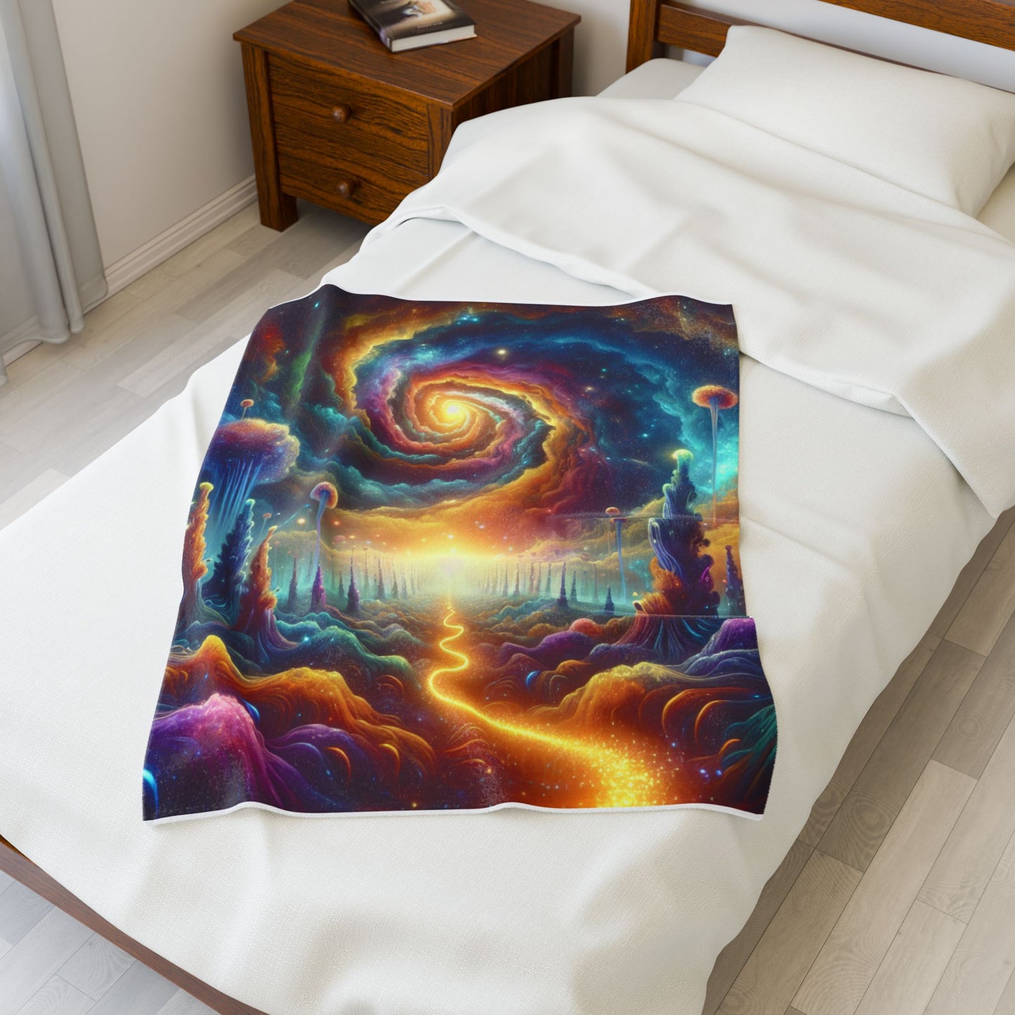 Galaxy Spiral Wonderland - Plush Blanket