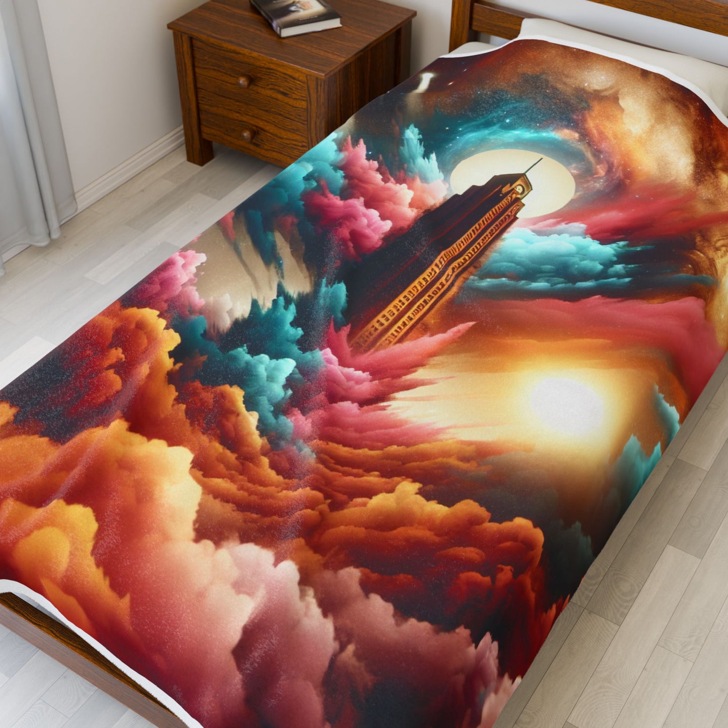 Tower in the Clouds - Plush Blanket
