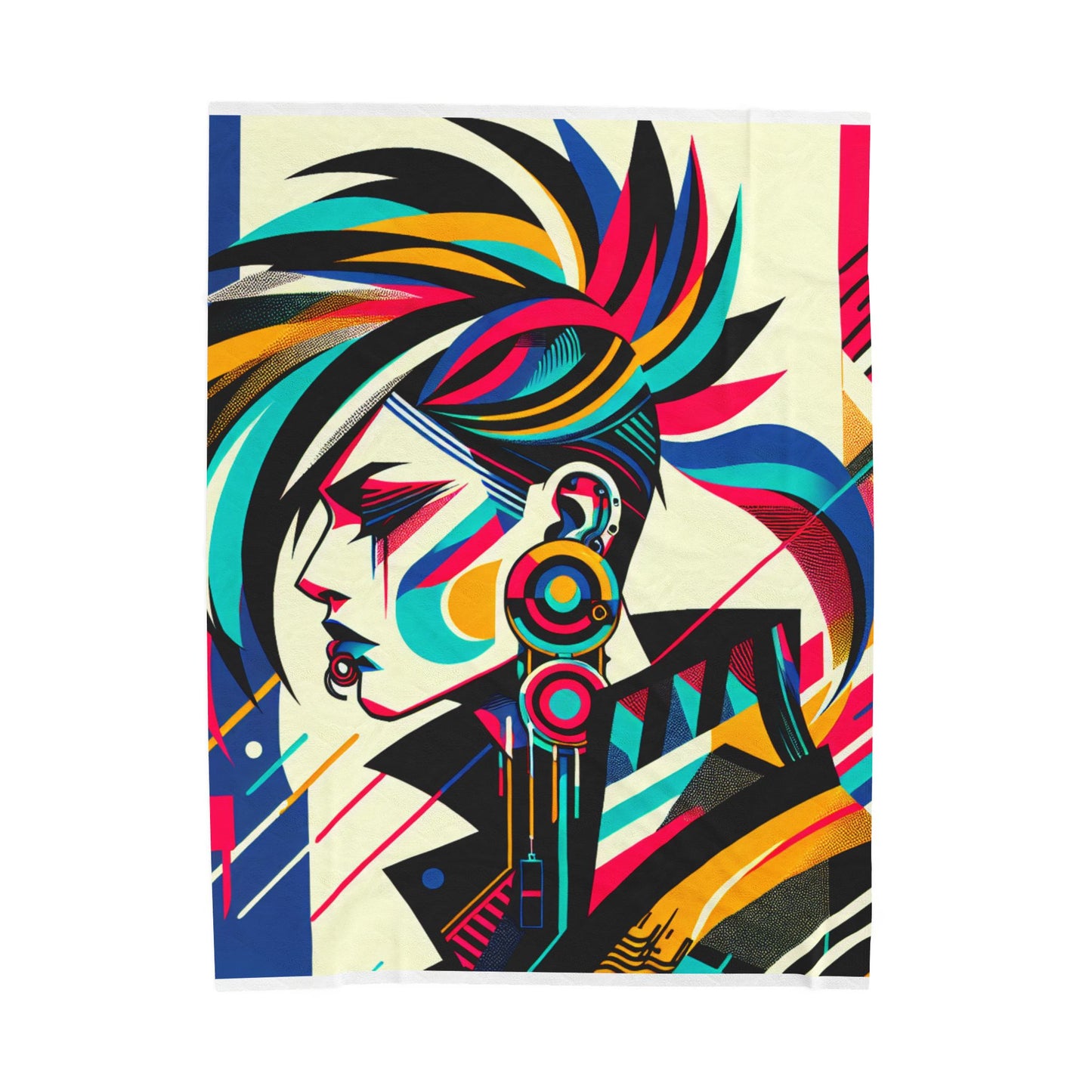 Punk Vibes in Motion - Plush Blanket