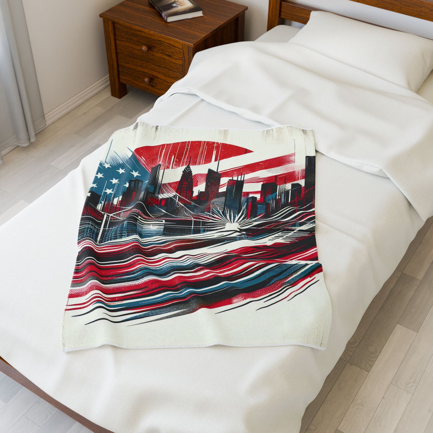 Skyline Celebration - Plush Blanket