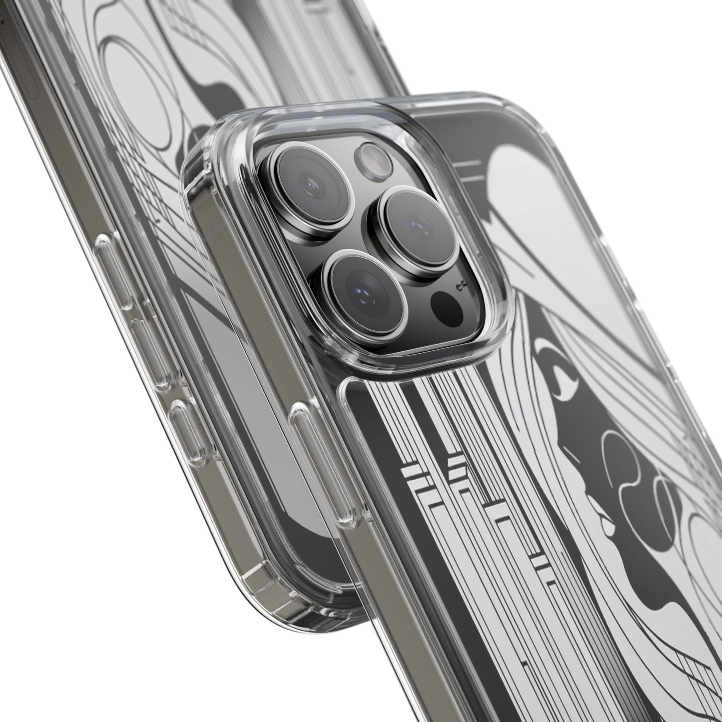 Transparent Silhouette of a Modern Vision Iphone Case Compatible With Iphone 16 15 14 - Clear Phone Cover