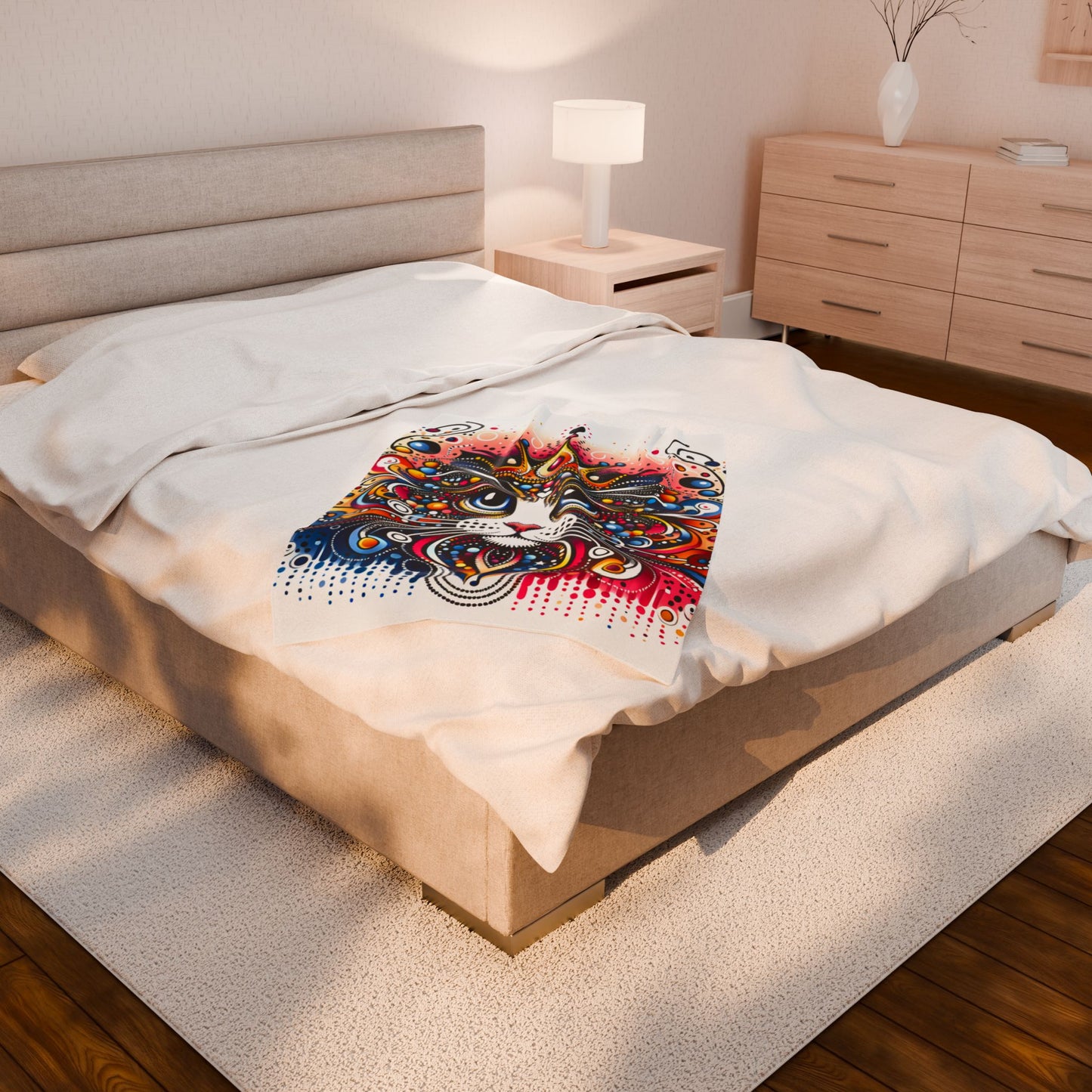 Majestic Feline Splendor - Plush Blanket