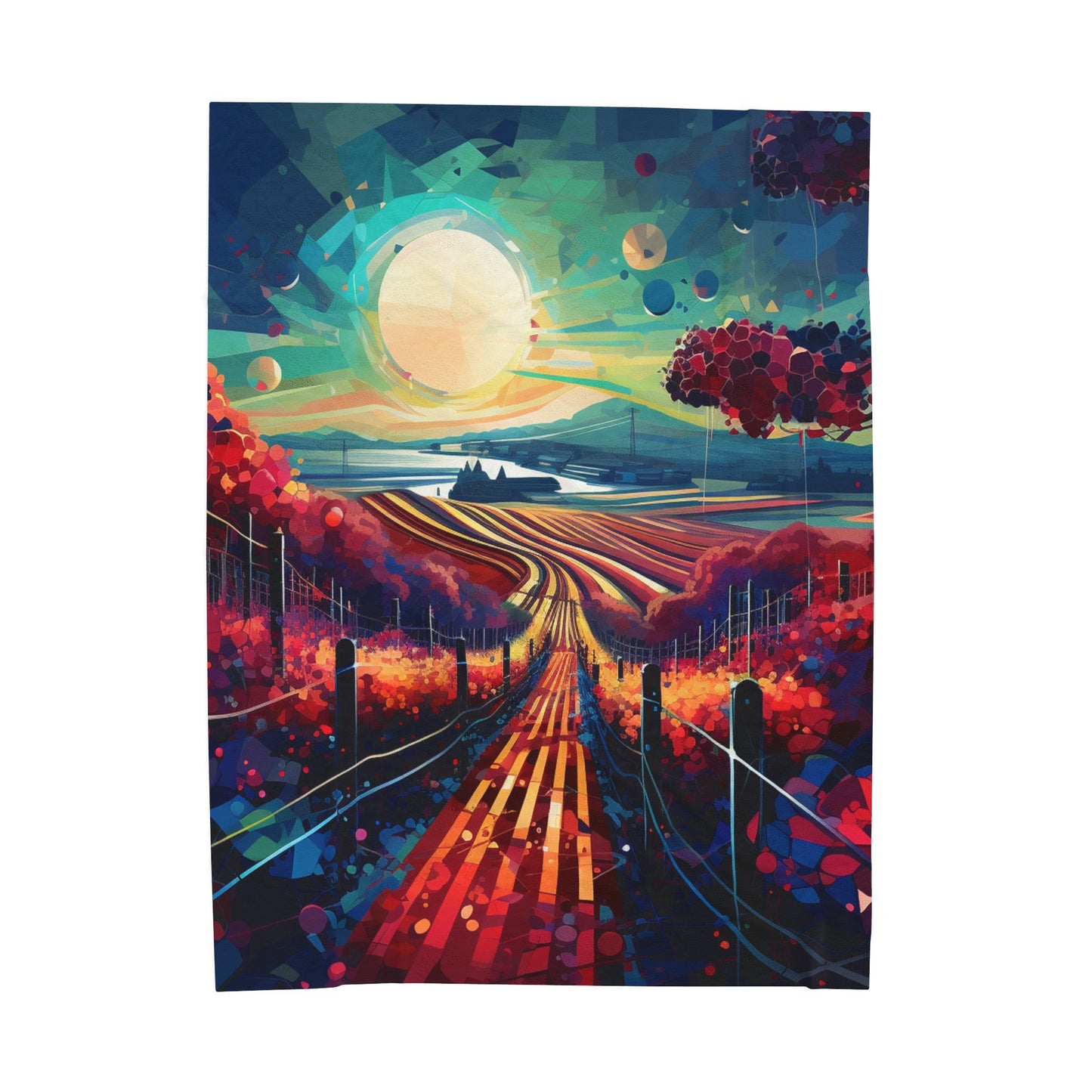 Spectral Vineyard Dreamscape- Plush Blanket