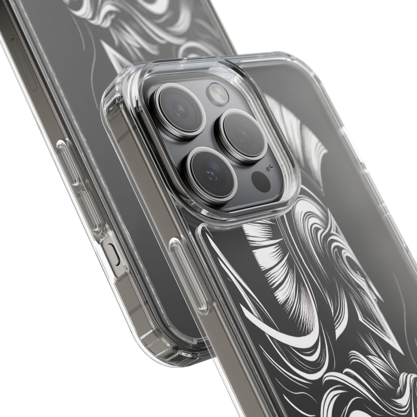 Transparent Helmeted Sentinel in Monochrome Motion Iphone Case Compatible With Iphone 16 15 14 - Clear Phone Cover