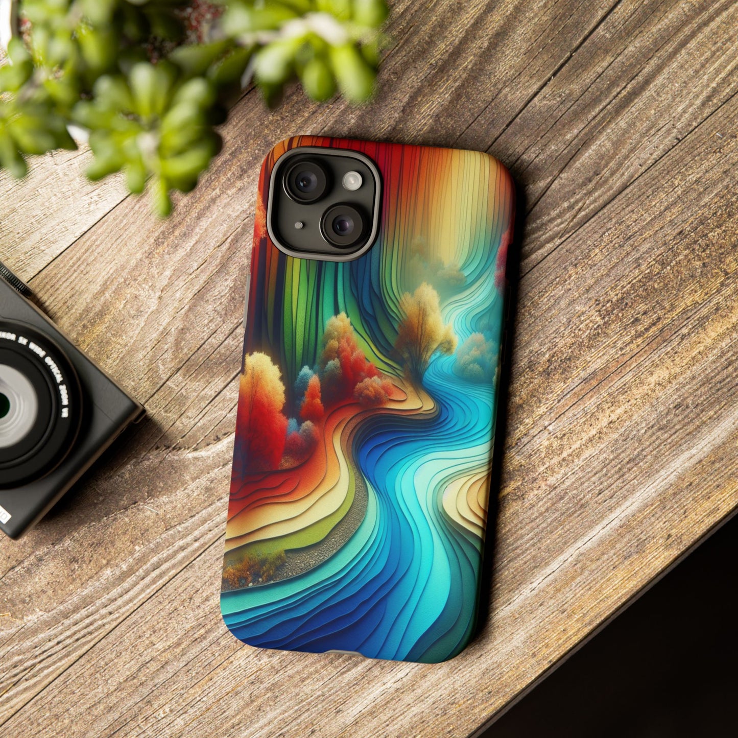 Protective River of Colors Iphone Case Compatible With Iphone 16 15 14 - Iphone Cover