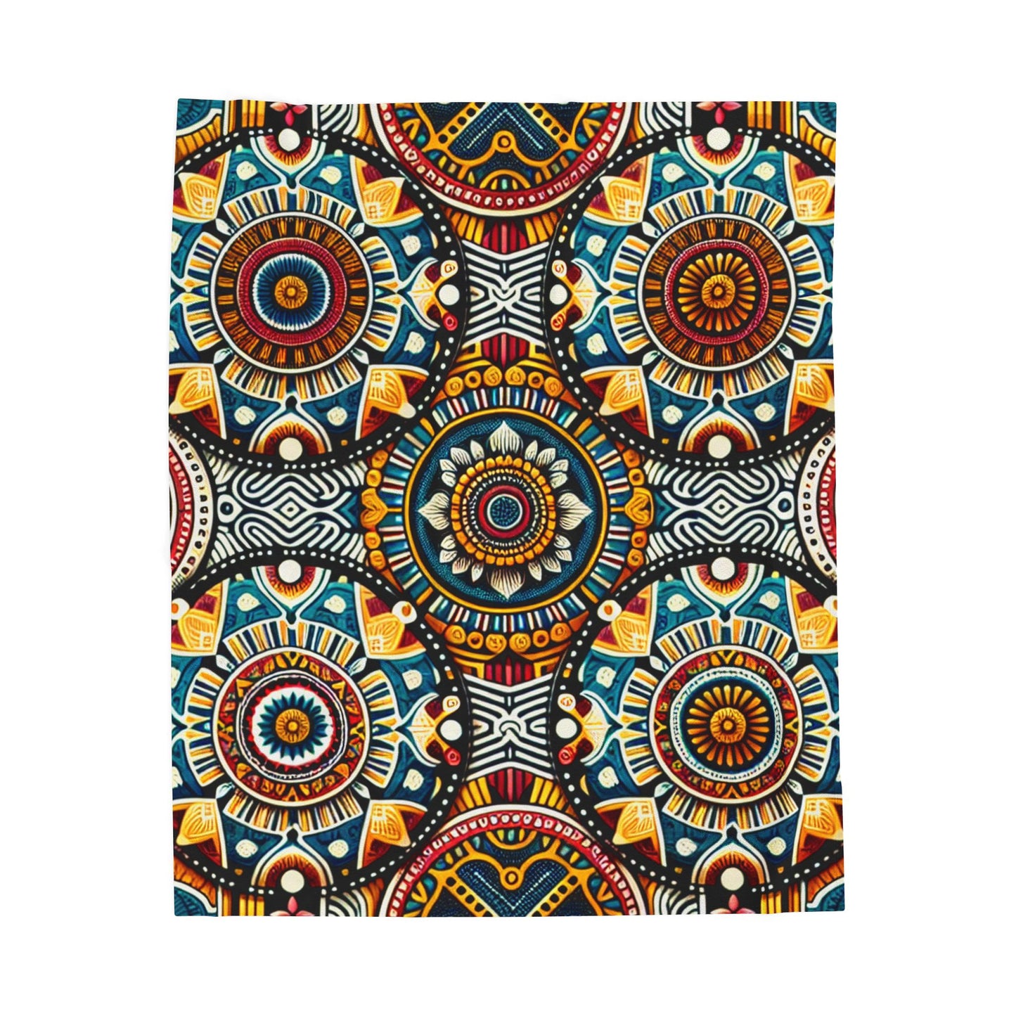 Intricate Tapestry of Patterns - Plush Blanket