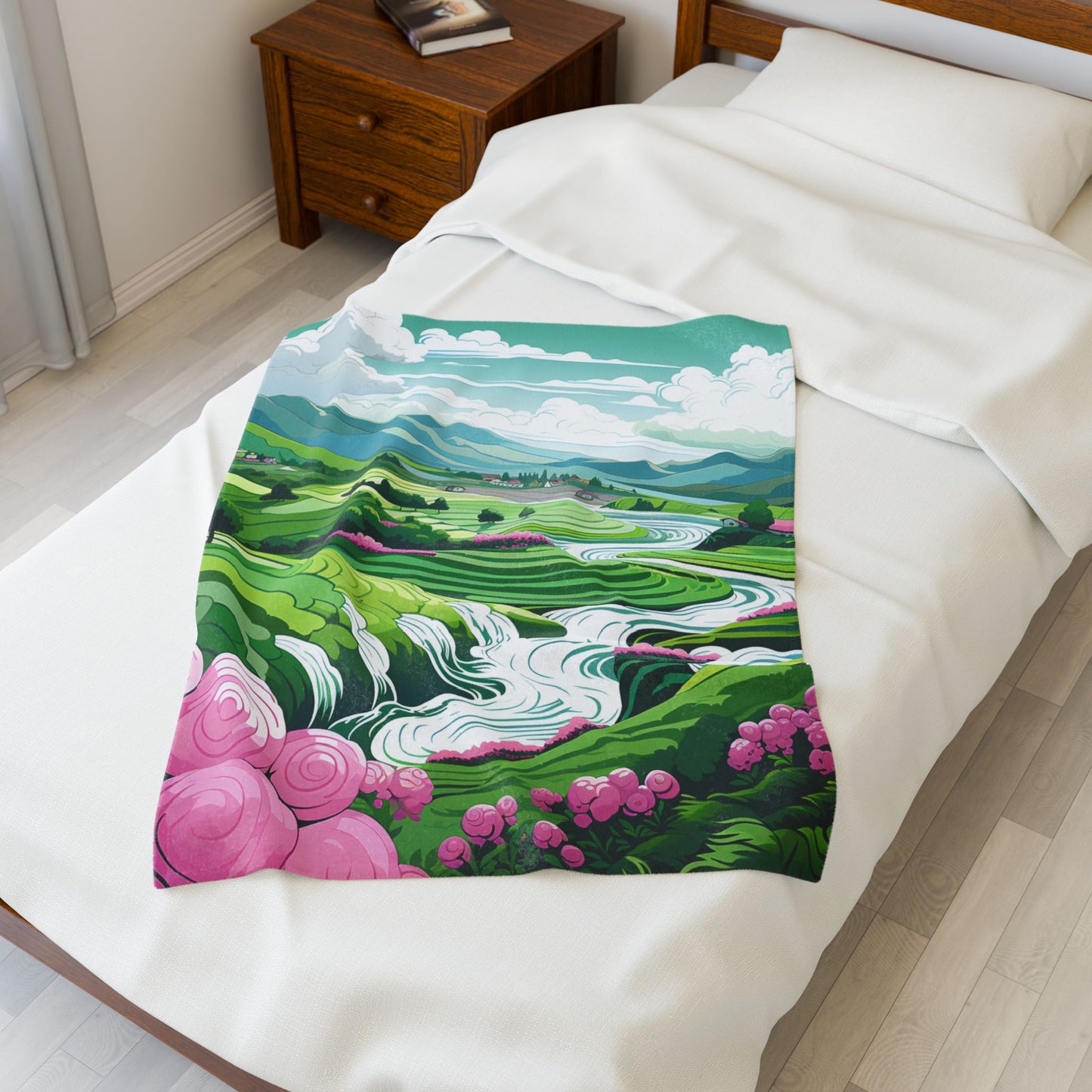 Surreal Blossom Valley- Plush Blanket