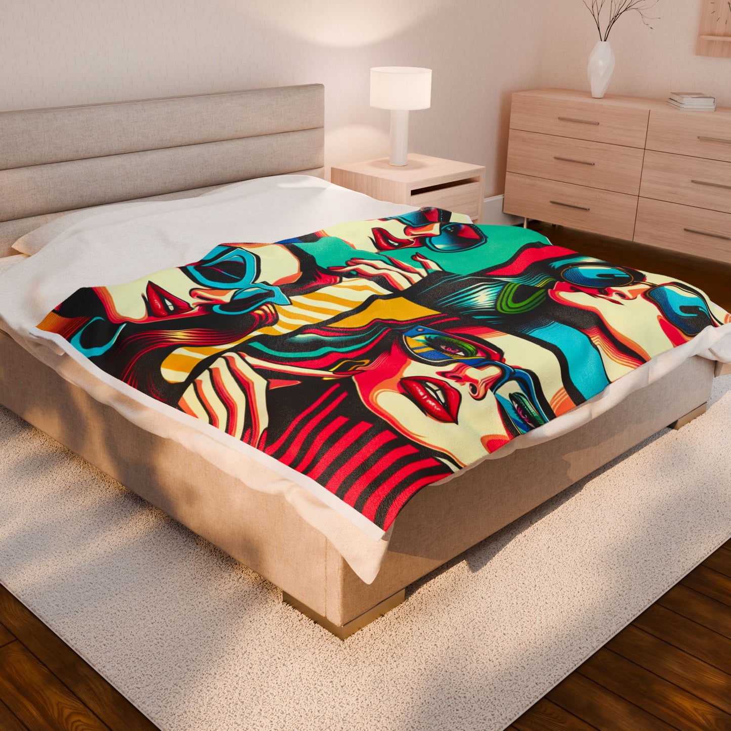 Retro Glamour Panels- Plush Blanket