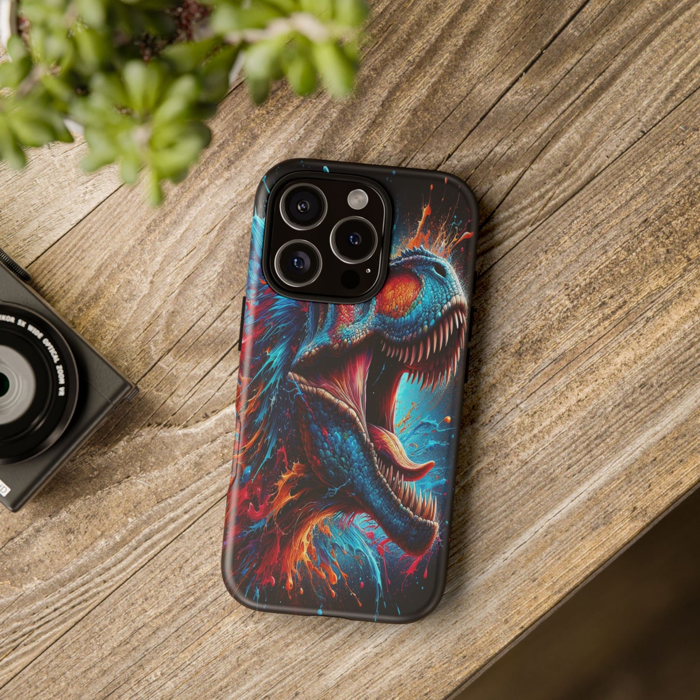 Colorburst Dinosaur Roar - Phone Case