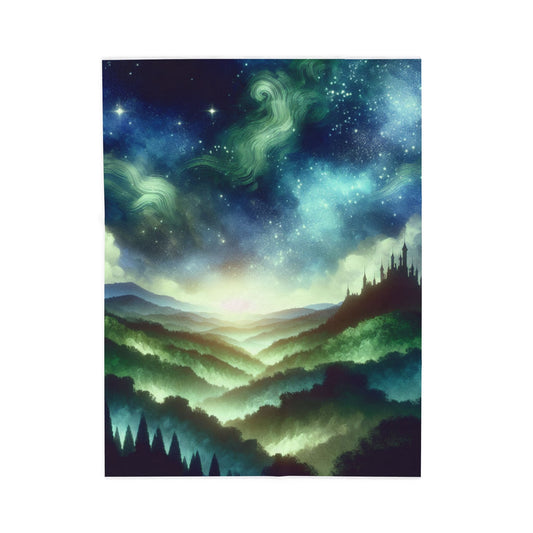 Mystic Castle Vista - Plush Blanket