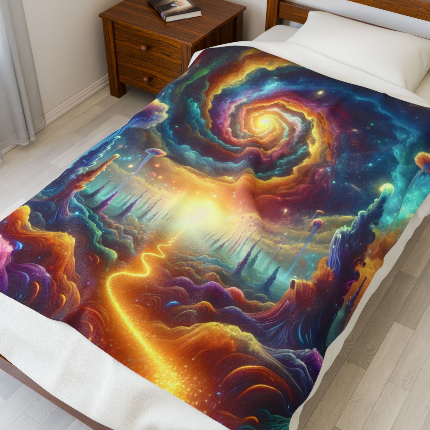 Galaxy Spiral Wonderland - Plush Blanket