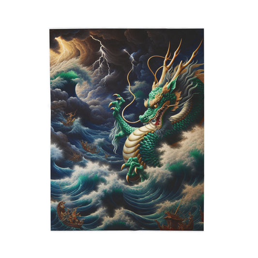 Unleashed Tempest Dragon- Plush Blanket