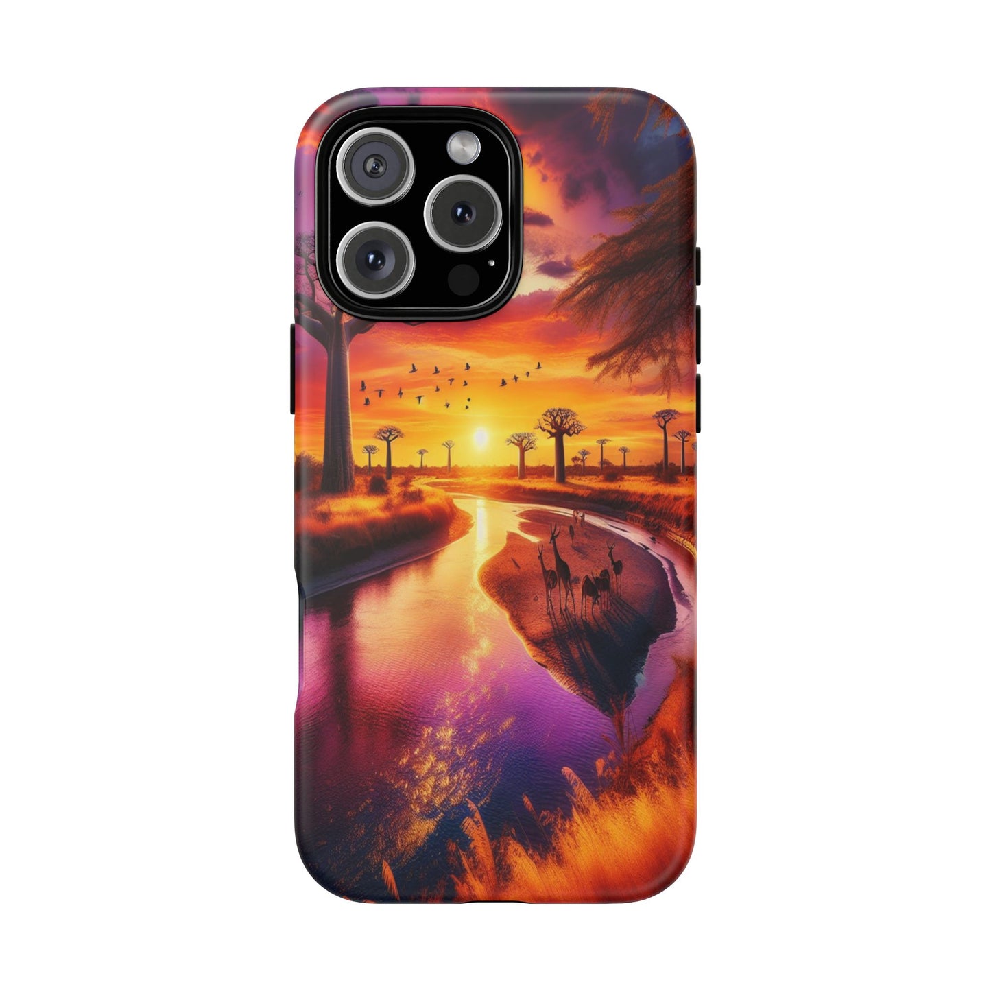 Journey Through Radiant Savannah - Phone Case